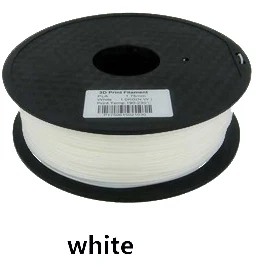 Белый Цвет 3d принтер накаливания PLA/ABS 1,75 мм/3 мм 1 кг цена - Цвет: Белый