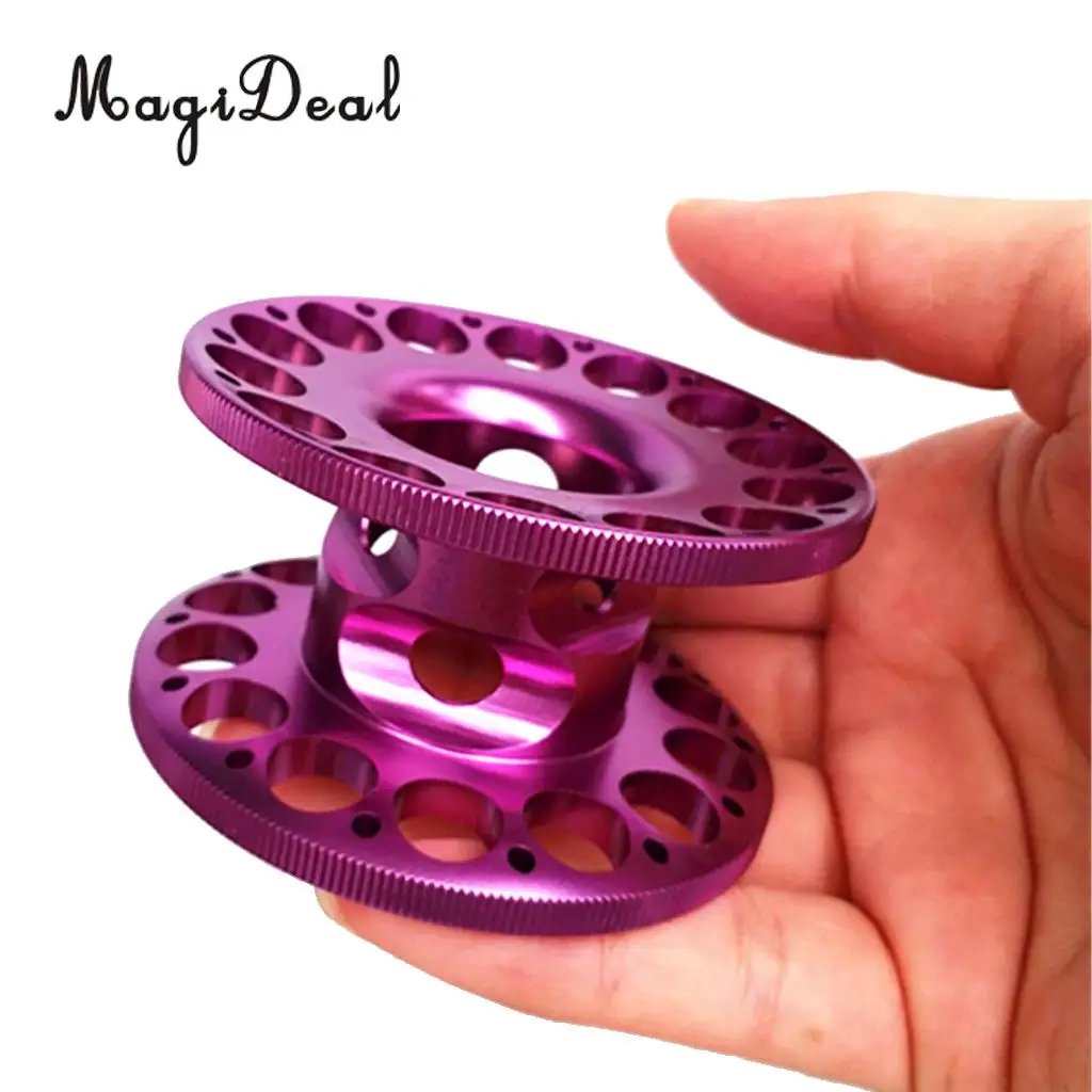 MagiDeal Finger Spool - Lightweight Aluminum Alloy Small Empty Guide Line Spool Dive Reel for Underwater Technical Scuba Divers