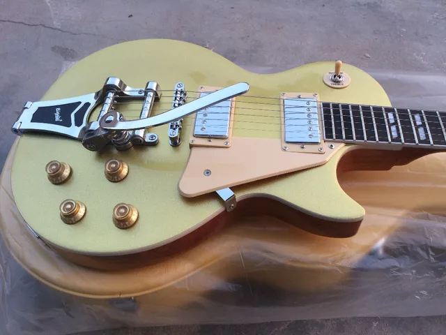 Best price at $212 Cheap FREE SHIPPING+ ELECTRIC GUITAR+gold top+bigsby tremolo+GUITAR IN CHINA