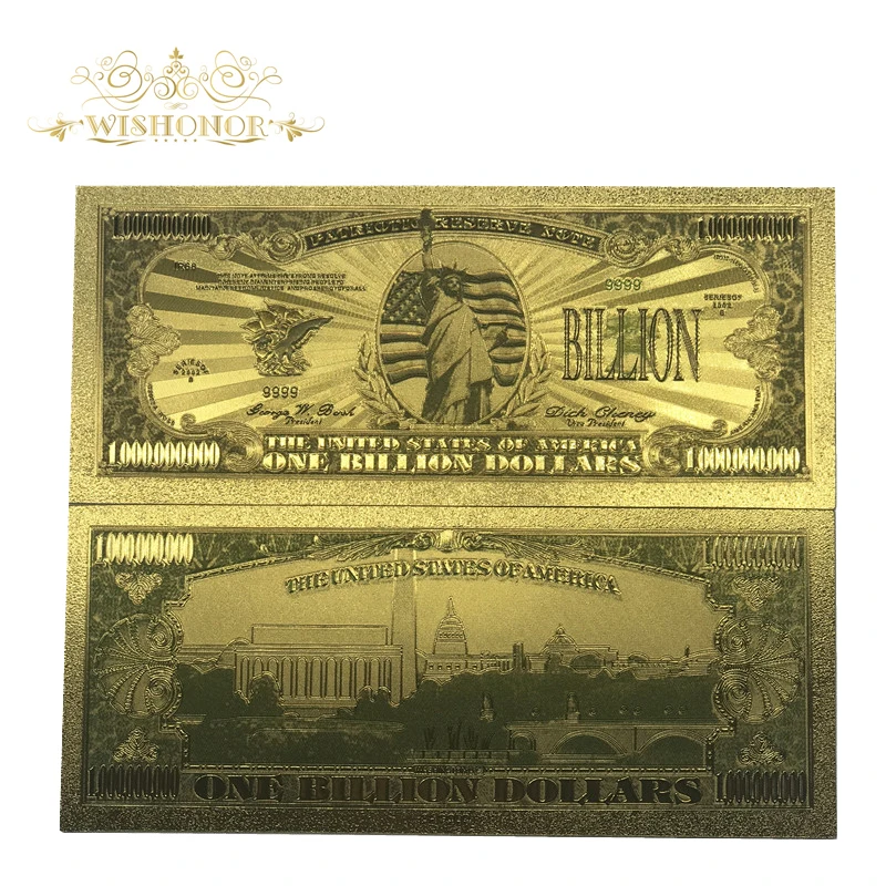 Подарочные сувениры, 10 шт./партия, США, Золотая банкнота из фольги, 1 миллион долларов, 24 к, позолоченная копия банкнот в цветах для коллекции