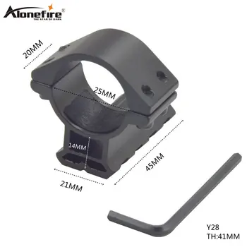 

Alonefire Y28 25mm 1''ring scope mounts 21mm weaver rail Picatinny for Flashlight rifle scope