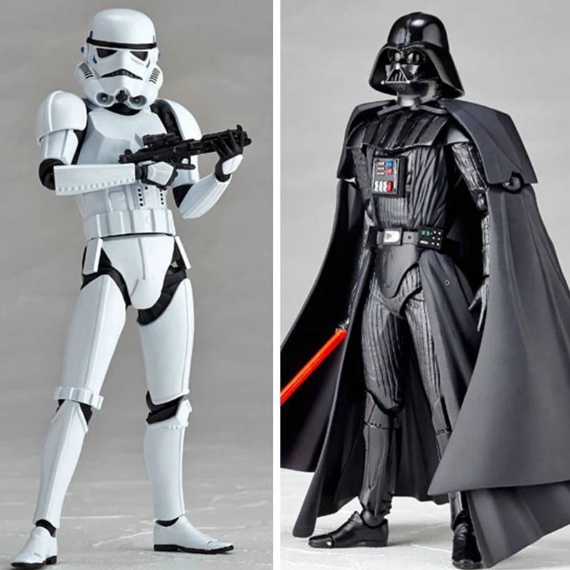 Star Wars Revoltech Darth Vader Stormtrooper PVC Action Figure Model Toy