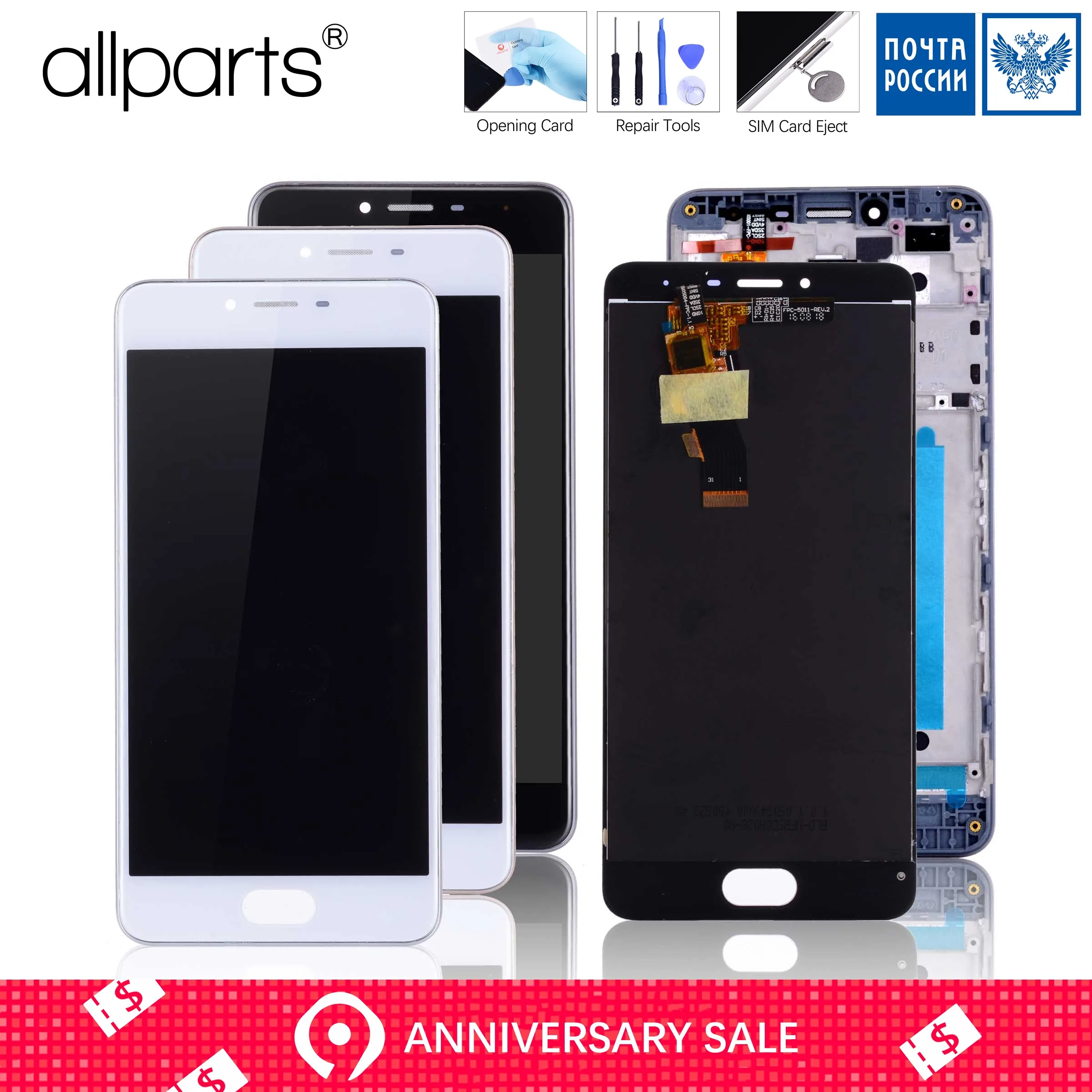 

5.0" Original Display for MEIZU M3S Display Touch Screen with Frame for MEIZU M3S LCD Screen Y685H Replacement Digiziter