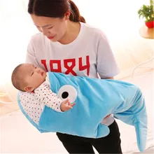 Buy Baby Shark Sleeping Bag Infant Cartoon Anti-kick Sleeping Bag Is Autumn And Winter Newborn Baby Out Of Cotton Creative Gift Free Shipping