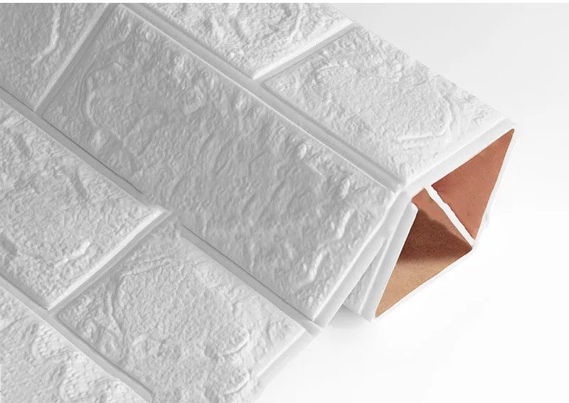 White 60x60cm 3D настенные наклейки имитация кирпича Декор для спальни водонепроницаемые самоклеящиеся обои для гостиной кухни ТВ фон Декор - Цвет: White 60x60cm