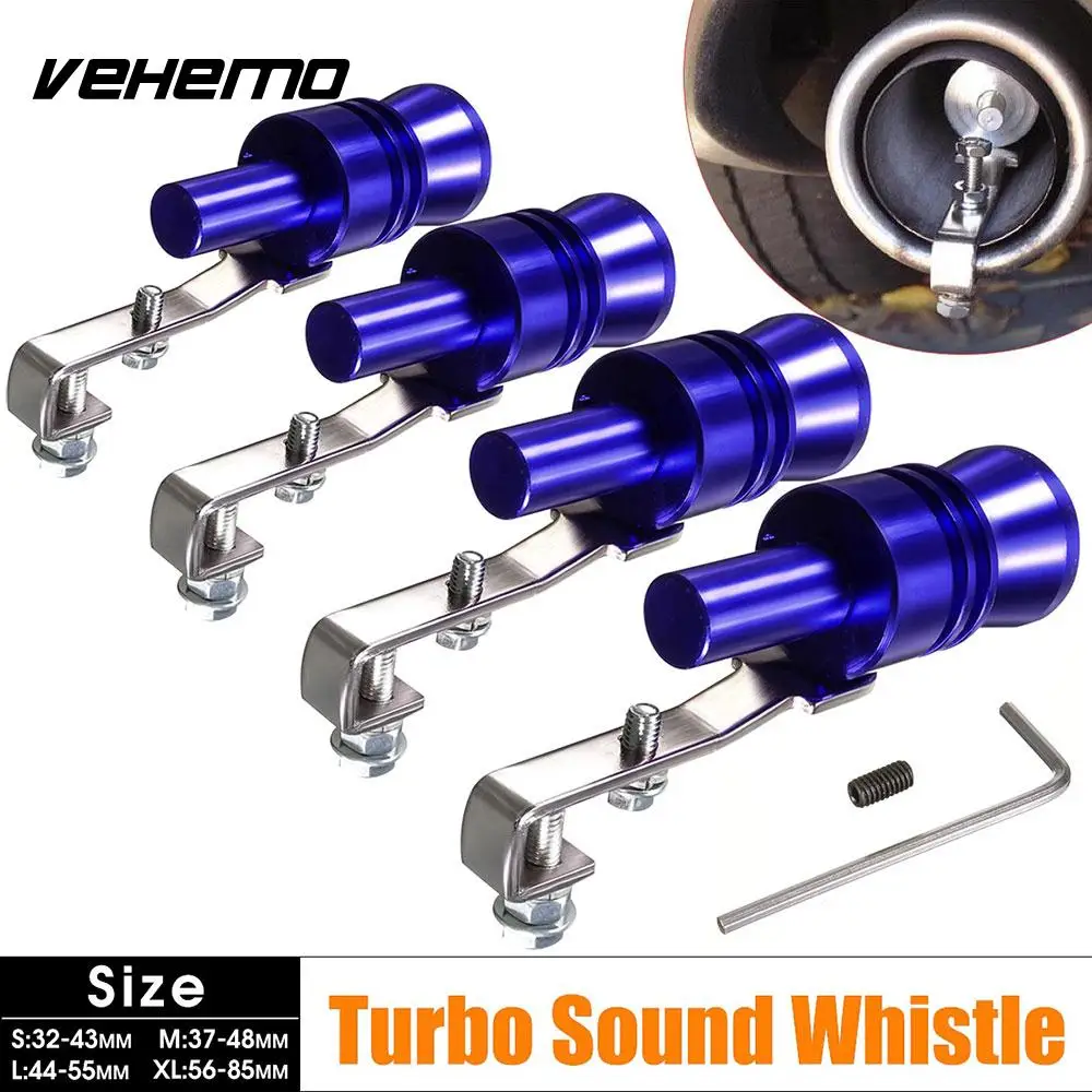 Vehemo Aluminum Alloy S Turbo Whistle Pipe Whistle Car Decoration Sound