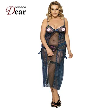 

Comeondear A7599 Plus Size Dresses Long Lingerie Vestidos Sexys Eroticos Sexy Chemises Women Sexy Lingerie 5XL Erotic Underwear