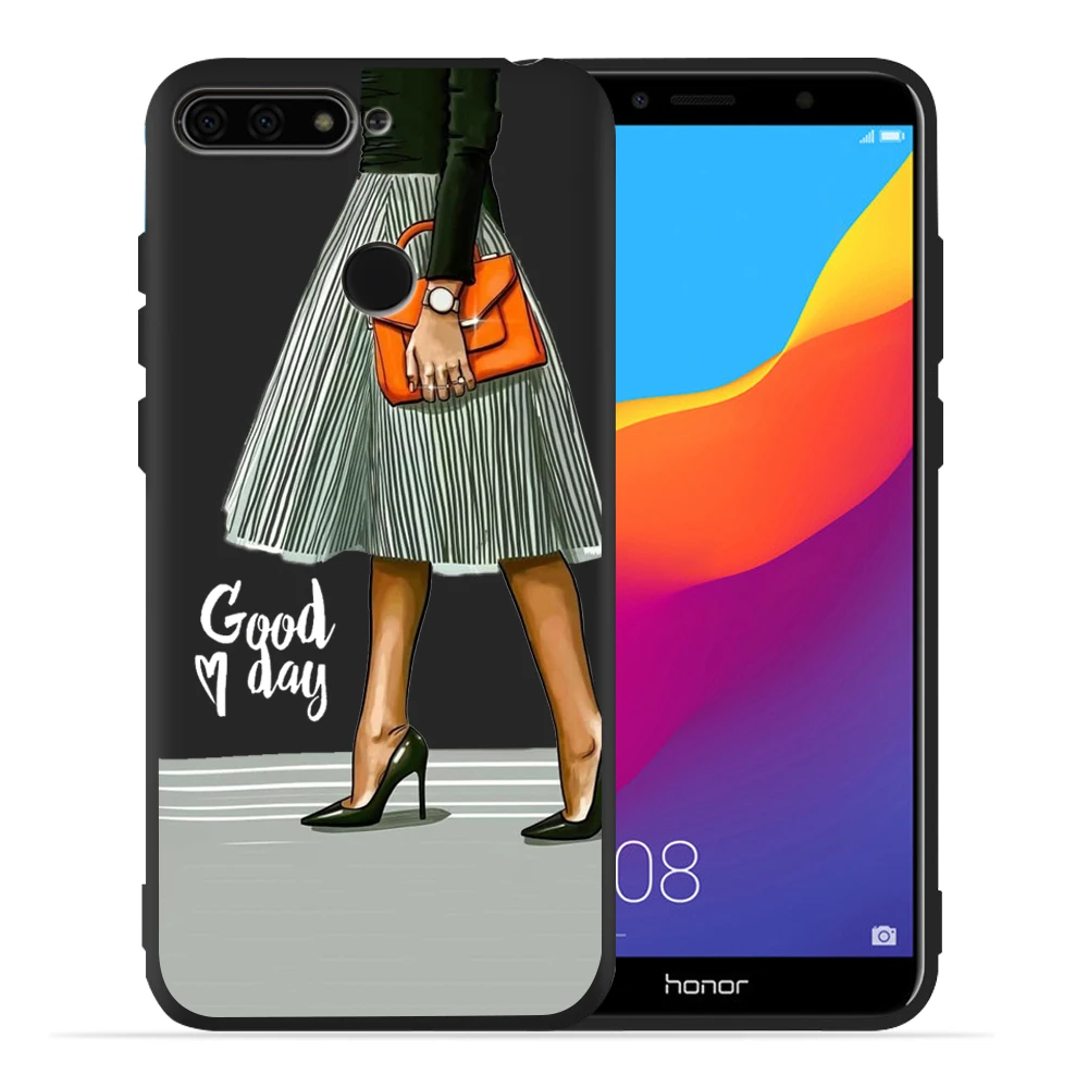 High heels Girl Flower Phone Case For Huawei Honor 20 Lite View 20 20Pro 10 Lite 9 Lite 10 9 8 8x 8c 8 Lite Capa Etui - Цвет: 15