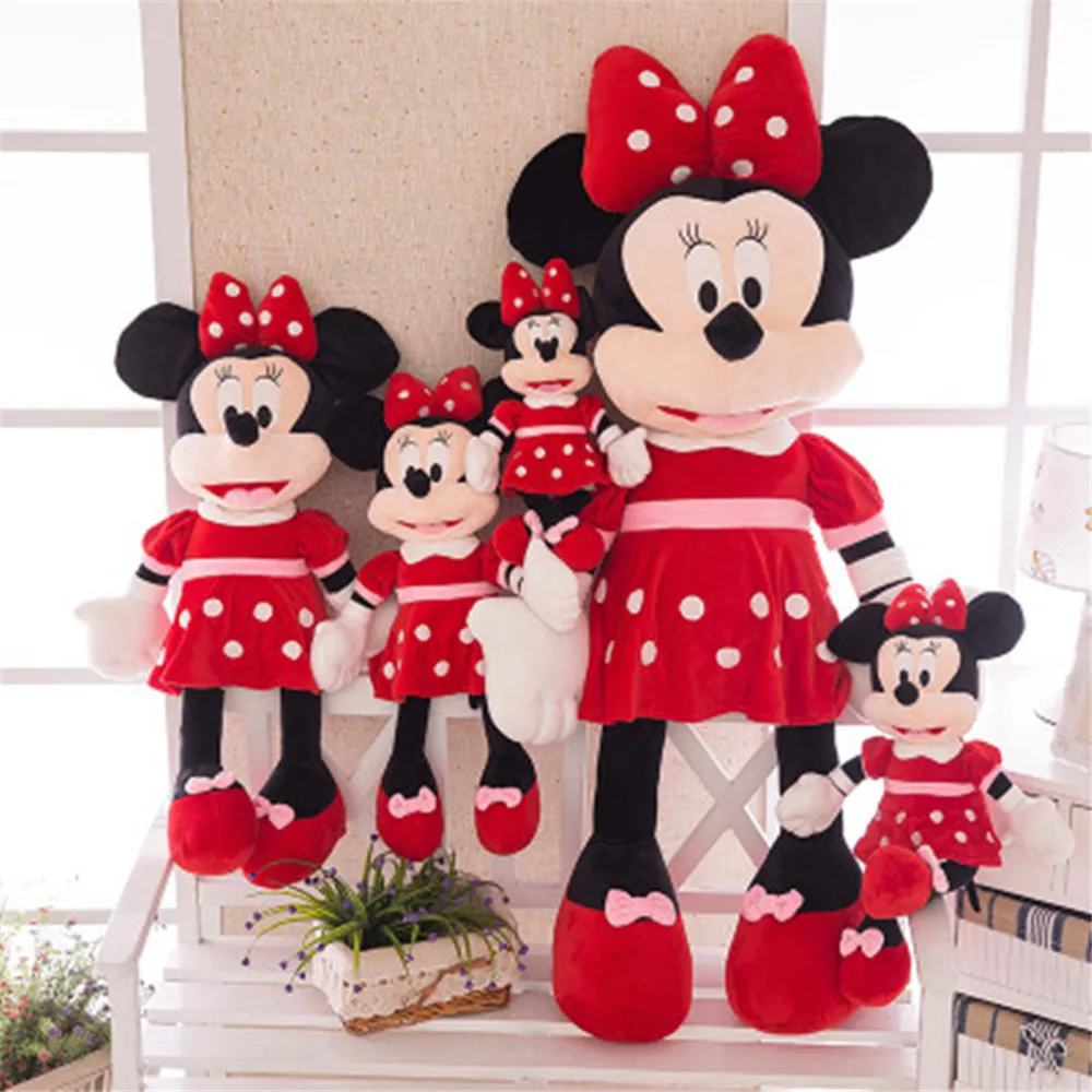 2019 Лидер продаж 40-100 см Высокое качество чучела Микки и Минни плюшевая игрушка в виде мыши куклы подарки на свадьбу, день рождения для детей