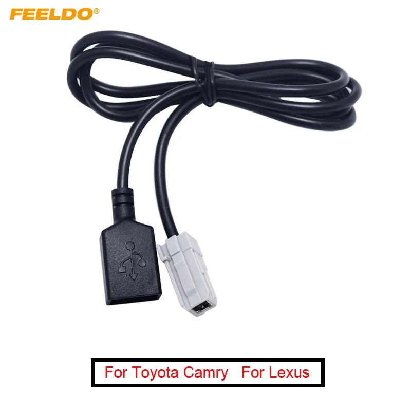 

FEELDO 20 шт., Новое поступление, USB AUX MP3 аудио вход, кабель для Toyota Camry RAV4 Mazda CX-5/M2, CD-плеер, автостайлинг jn23 # AM5093