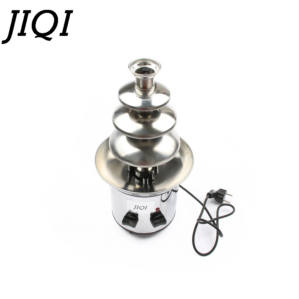 4 Tiers Chocolate Fountains Wedding Party 4th Floor Cheese Melting Fondue Heating Waterfall Hotpot Machine Heater Pot Melter EU