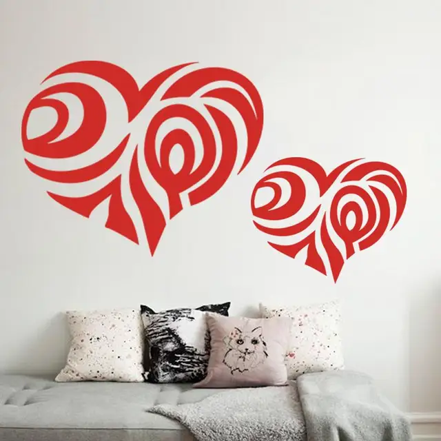 heart flower wall stickers home decoration wall decoration appointed