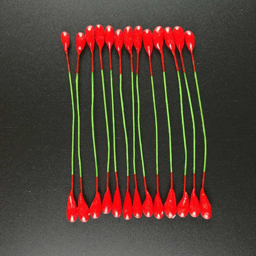 100 шт. красные тычинки для цветов DIY жемчужные цветы Pistil 4 мм цветочные свадебной