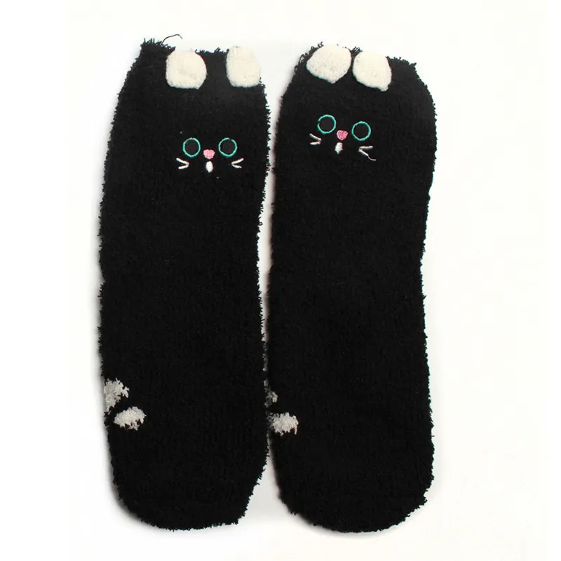 8Polar Fleece Women Socks Super Warm Comfortable Christmas Men Floor Socks with Rabbit Sheep Dot Parents and Children Socks