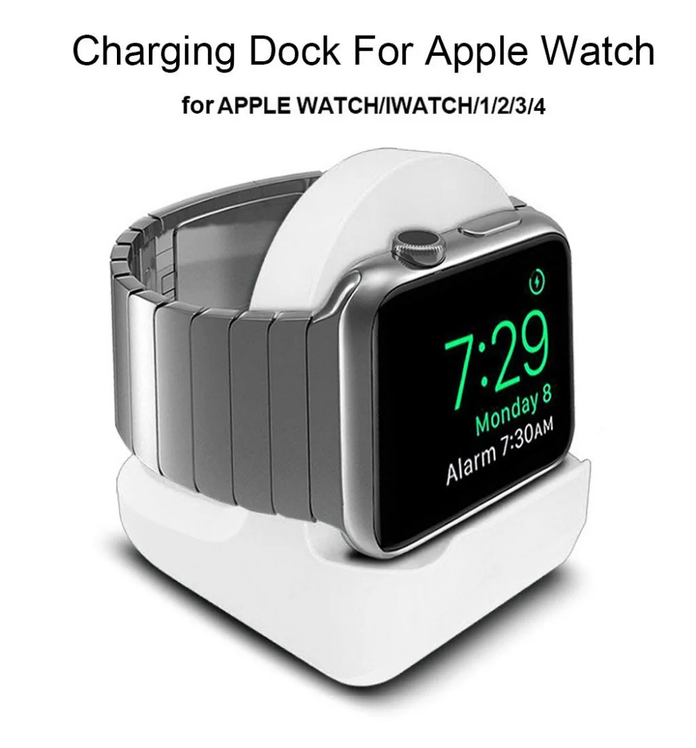 Silicone ABS Body Charging Dock Stand Holder Bracelet For Apple Watch Series 4321 Stand Only No Cable 40MR27 (5)