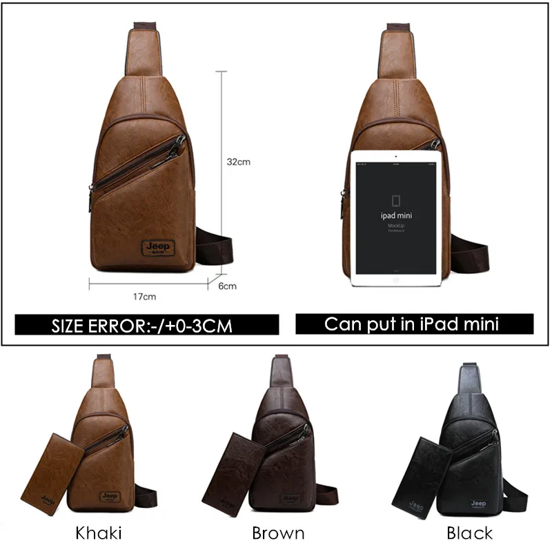 جيب BULUO العلامة التجارية الرجال حقائب بحمالات 2 قطعة/المجموعة جلدية حقيبة صدر للرجال للكلية الطلاب الأزياء عارضة الرجال أكياس Crossbody حقيبة كتف