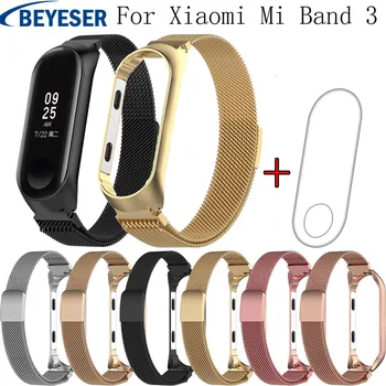 

2018 New Mi Band 3 Bracelet Strap Miband 3 Strap Metal Replacement wrist strap for xiaomi mi band 3 Wristband Watch Straps Bands