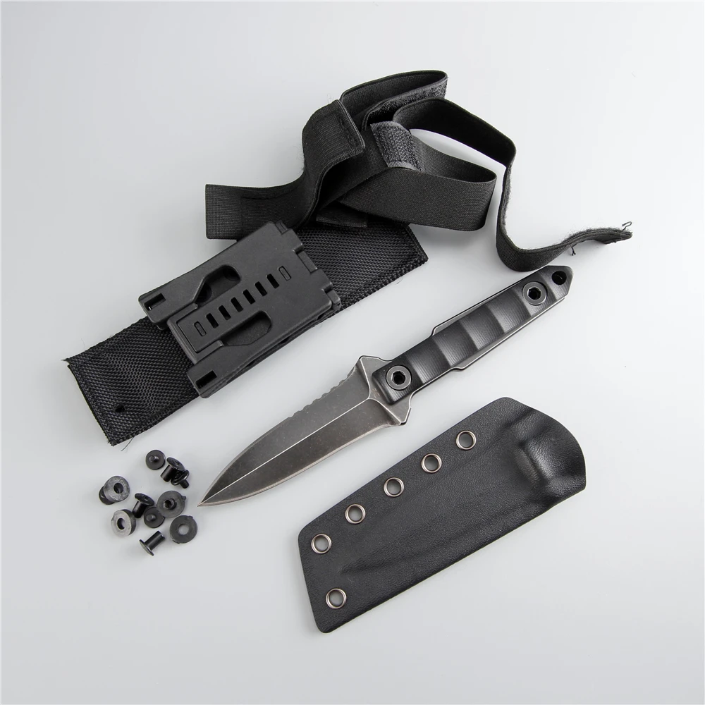 Improved handmade 58 60 Hrc knife straight diving D2 hunting fixed