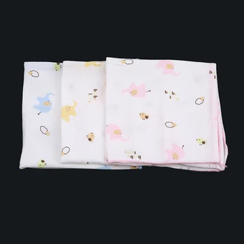 

High Quality 3PCS/Set Baby Small Square / Feeding Napkin Soft Cotton Cloth Cartoon Printed Bath Towel Baby Soft Towel