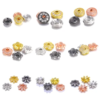 

Juya Women's Jewelry Components Handmade Decoration Flower Spacers Charm Beads For DIY Tassels Earrings Beadwork Jewelry Making