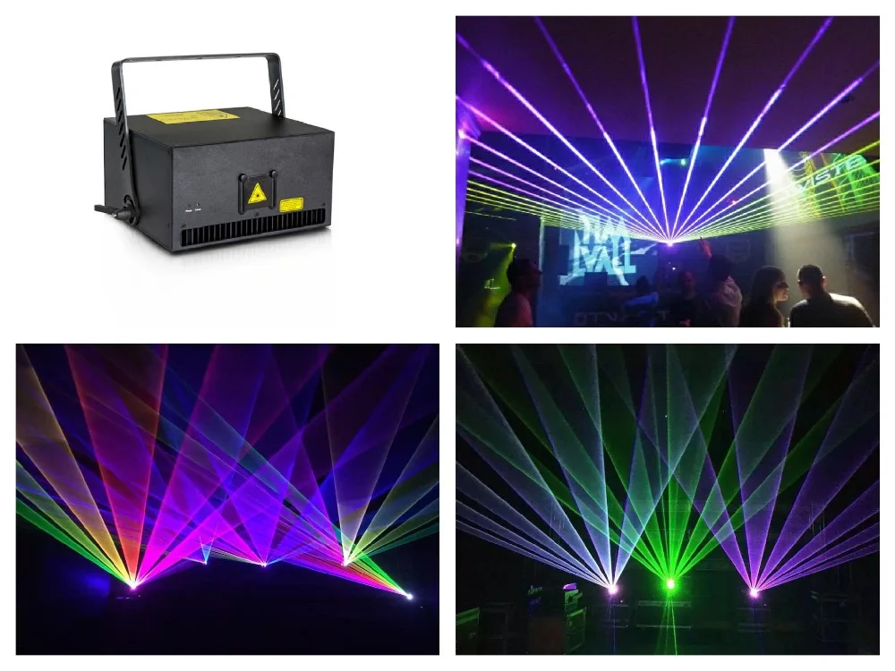 

Laser 9000mW RGB 9W Laser Light Animation System 40k Full Color Lighting ILDA Stage Light DJ Club