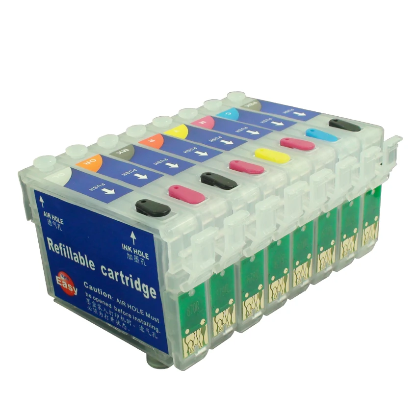

CEYE Refillable Ink Cartridges Kit For EPSON R1900 Printer 8Pcs Empty