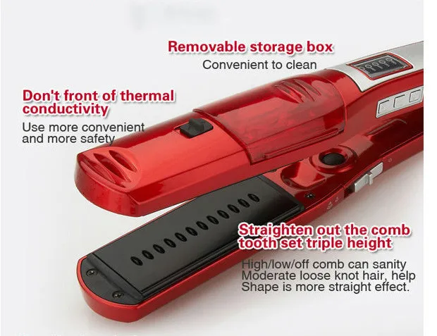 Паровые выпрямители Плойка для профессиональной завивки с светодиодный дисплей выпрямитель для волос