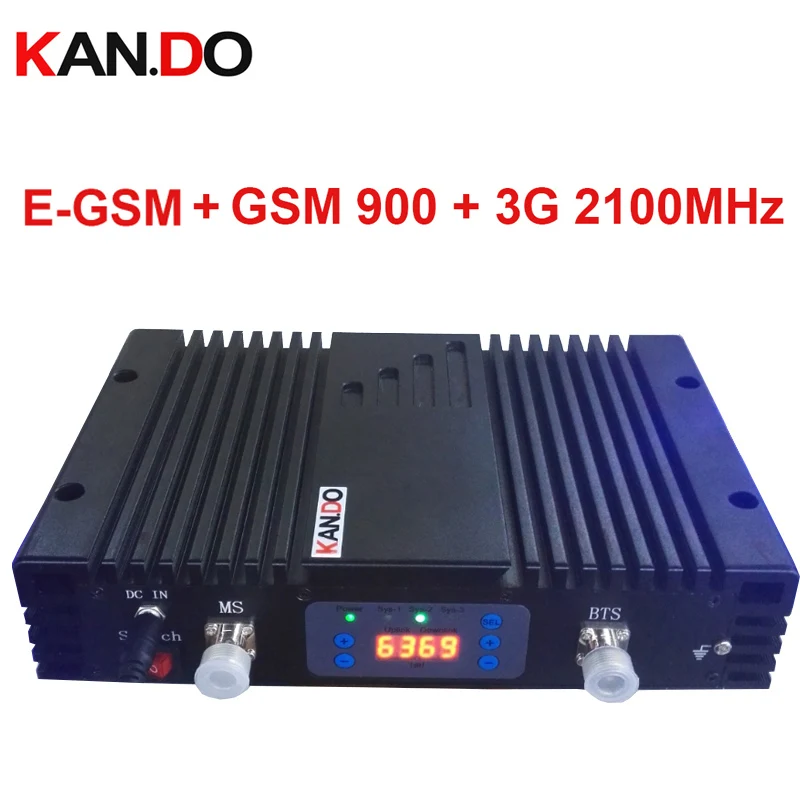 Без интерференции к базовой станции 70dbi EGSM GSM 3G трехполосный повторитель AGC/MGC 900