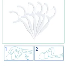 50 шт./лот зубные Flosser межзубные палочка для чистки зубов зубочистки с зубной нитью Пластик зубочистки нейлон провода зубная нить LD