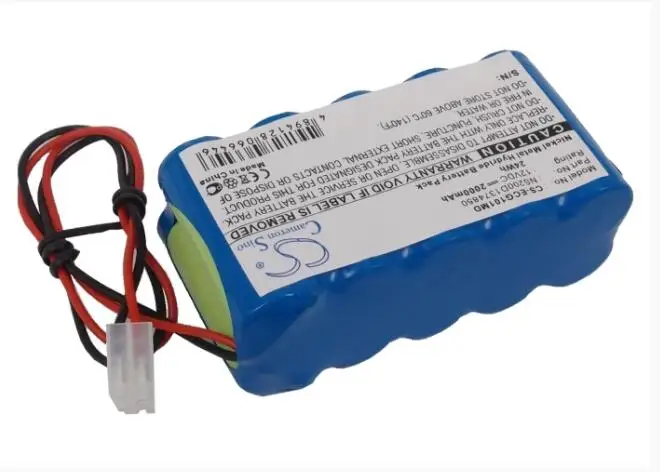 Batterie 2000mAh pour Biocare ECG-100, ECG-101, ECG-101G