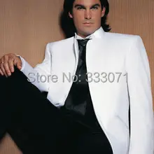 Индивидуальный заказ Новые горячие смокинги жениха белые черные шафер жених мужские свадебные костюмы пиджак для жениха+ брюки+ галстук+ жилет