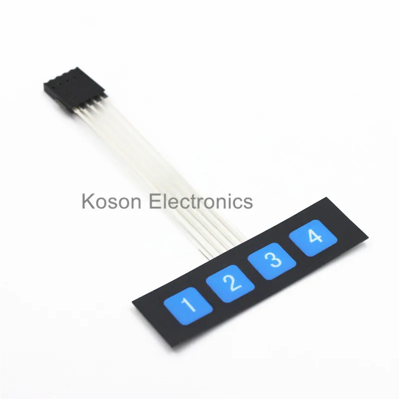 

Wholsale 1 row 4 key membrane switch/Matrix keyboard/ Thin film button control panel Single chip microcomputer extended keyboard