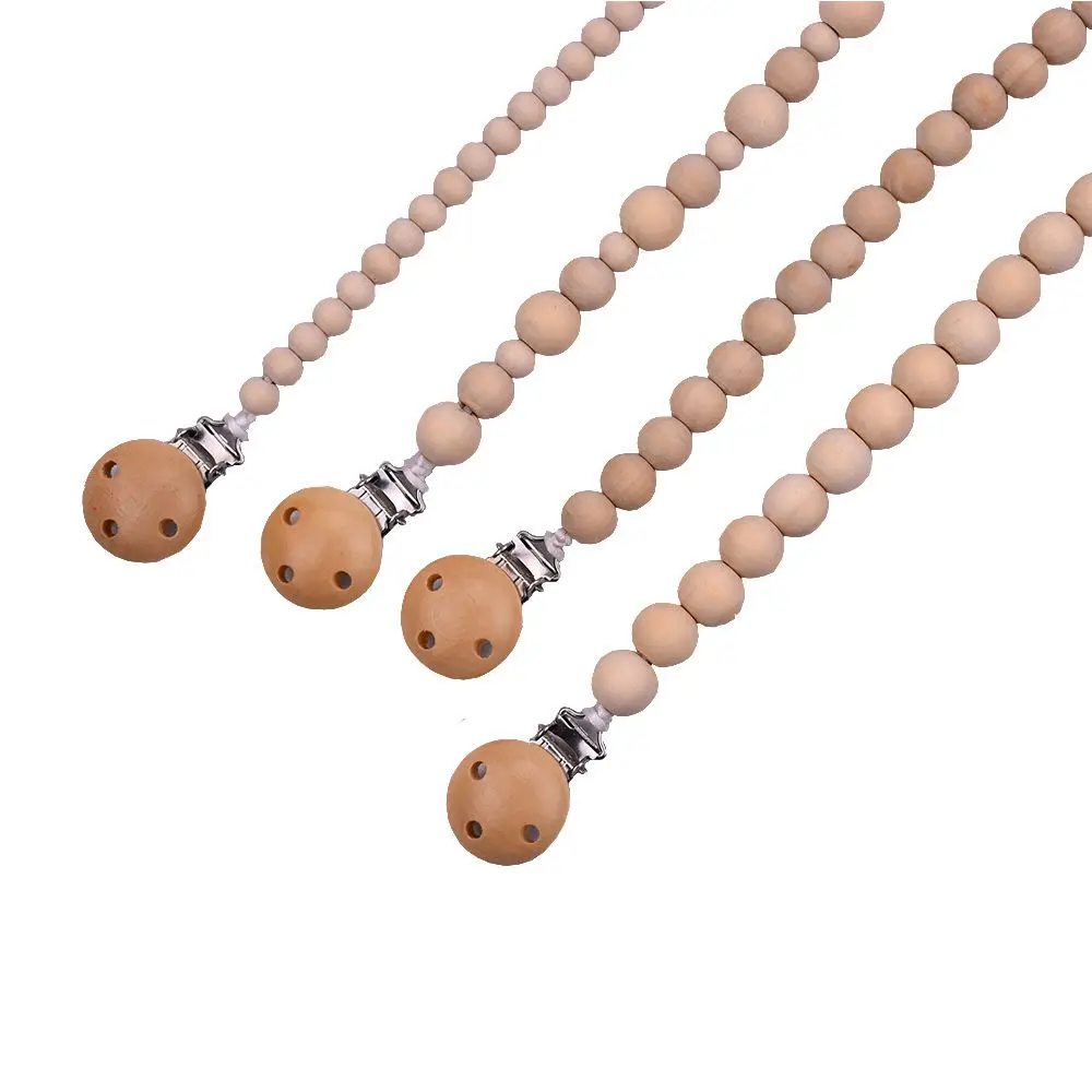 New Baby Teething Soother Pacifier Holder Clip Wooden Beads Nipple Strap Chain Toddler Baby Pacifiers Leashes Cases Gifts New Baby Teething Soother Pacifier Holder Clip Wooden Beads Nipple Strap Chain Toddler Baby Pacifiers Leashes Cases Gifts