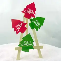 80 шт. Рождественская елка дизайн посылка уплотнения Вышивка крестом пакет этикетка DIY Multifunction Подарочный стикер