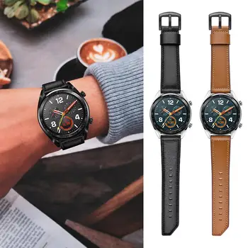 

22MM Leather Watch Band Replacement Wrist Band Strap For Huawei GT / Honor Watch Magic Smart Watch Soft Comfortable Wristbands