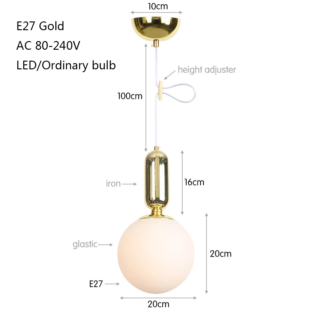 Современная Личность Сферический стеклянный абажур подвесной светильник E27 220V светодиодный подвесной светильник 5 стилей светильник для спальни фойе Кабинета кафе
