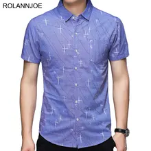 R.n.j. Звездные осенние принты Формальные полосатые рубашки для мужчин s одежда с коротким рукавом мужские платья рубашки Slim fit Мужские рубашки