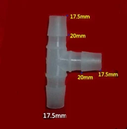 17,5 мм(11/1") пластиковый тройник, Столярный шланг, пластиковый колючий Т-образный соединитель, штуцер для труб, воздушная линия, прозрачная вода