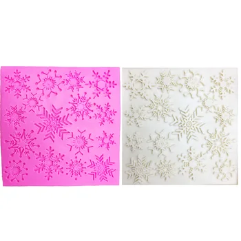 

M0765 Snowflake Silicone Cookie Mold 3D Sugarcraft Chocolate Pudding Mould DIY Fondant Cake Decorating Tools