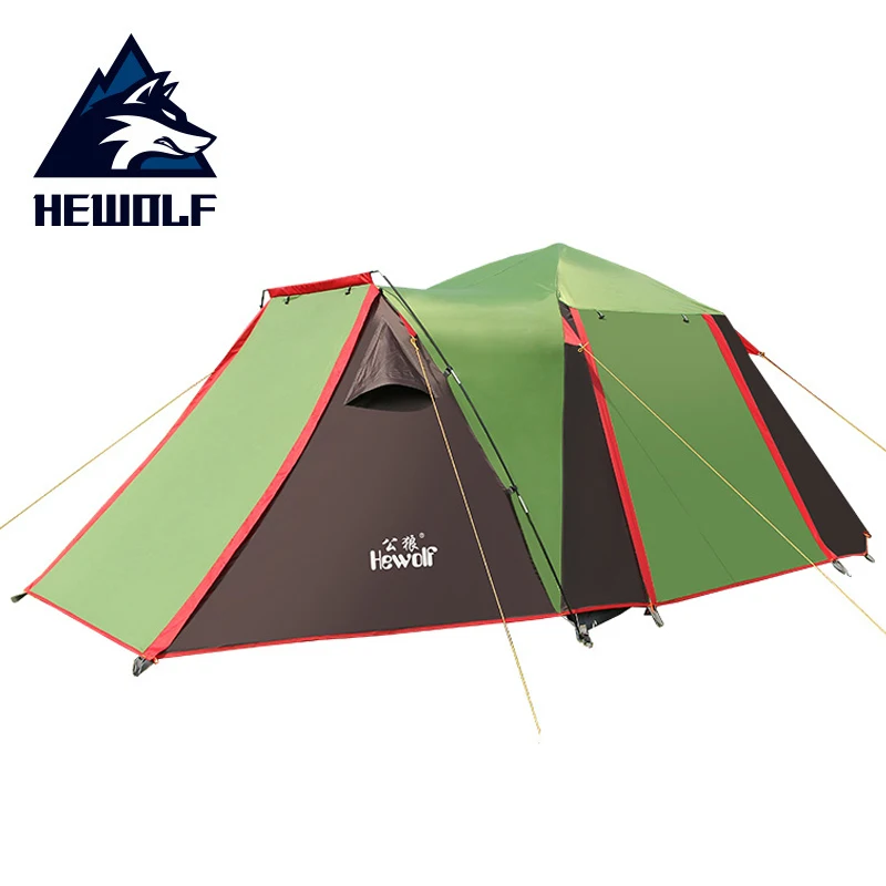 

4-5 Person Large Camping Tent Automatic Tourist Tent Four-door Double Layer Waterproof Snow Skirt Tents For Outdoor Recreation