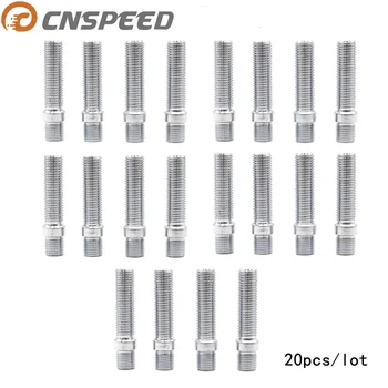 

CNSPEED 58mm 20pcs M12*1.25 To M12*1.5 Wheel Stud Conversion Tall wheel lug bolts to wheel studs and lug nuts Sliver