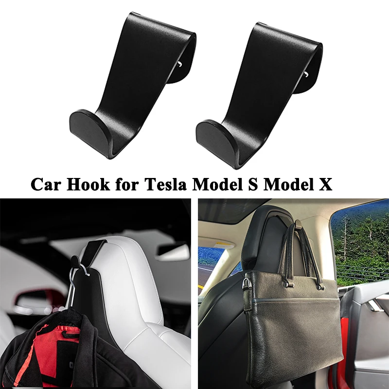 2Pcs Black Car Seat Hook Purse bag Hanger Bag Organizer Holder Clips Accessories