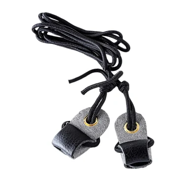 

Archery Long Bow String Stringer Black Leather Winding Rope Cord Bow Install Rope For Recurve Install Assist Tool