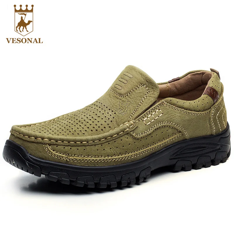 VESONAL Hot Sale Spring Autumn Genuine Leather Brand Casual font b Male b font Shoes Men