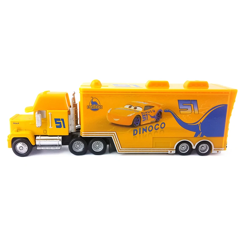 Cars 3 Cruz Ramirez Hauler Truck & Racer Diecast Toy Car 1:55 Loose Boys Vehicle 