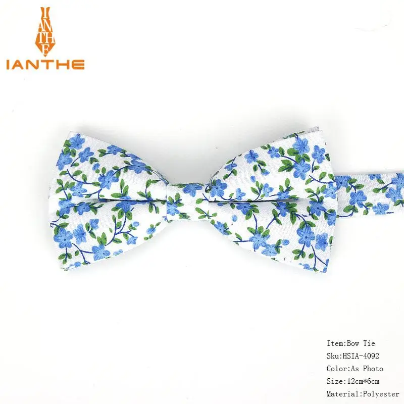 Брендовый мужской модный галстук-бабочка из полиэстера с цветочным принтом, Свадебный костюм, галстук-бабочка для мужчин, мужской галстук, модный галстук-бабочка - Цвет: IA4092