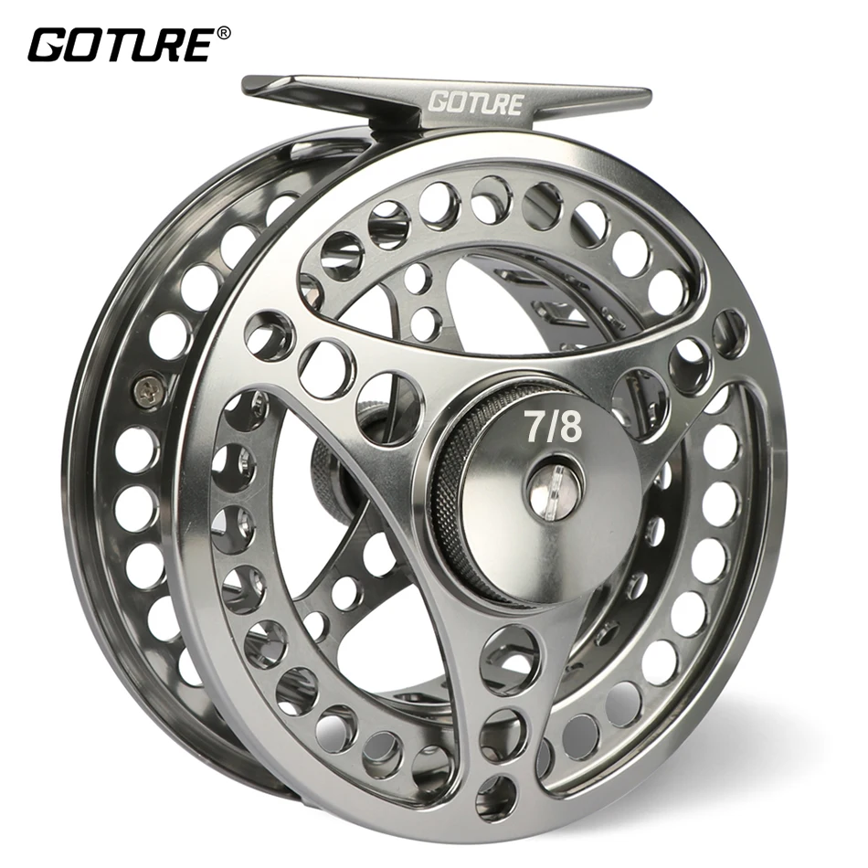 Goture 3/4 5/6 7/8 9/10 بالوزن يطير الصيد بكرة ماكينة بتحكم رقمي بالكمبيوتر قطع الشجرة الكبيرة يموت الصب الألومنيوم يطير بكرة مع حقيبة