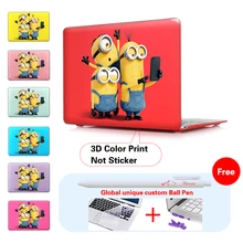 Minion Take Photo Insert Dark Blue Air 11 13 Print Matte Case Shell For Macbook Laptop Sleeve Apple Mac Book Pro 13 15 12 Retina