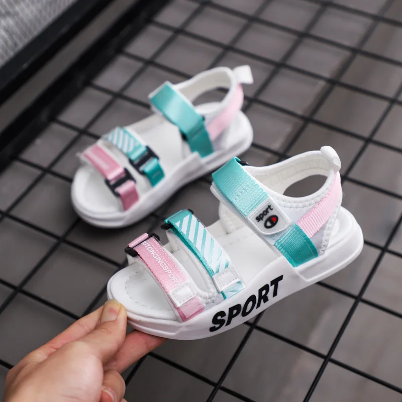 

ULKNN Girls sandals 2019 new little princess children's shoes beach shoes baby sports boy children's sandals tide