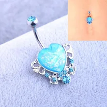 В форме сердца с украшением в виде кристаллов кольца для пупка подвеска на живот, пупок пирсинг ювелирные изделия Для женщин сексуальная ретро ювелирные изделия пирсинг-серьги для пупка, ювелирное изделие для тела